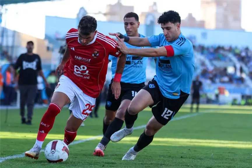 تعادل إيجابي بين الأهلي وغزل المحلة 1-1 في الشوط الأول بكأس عاصمة مصر 