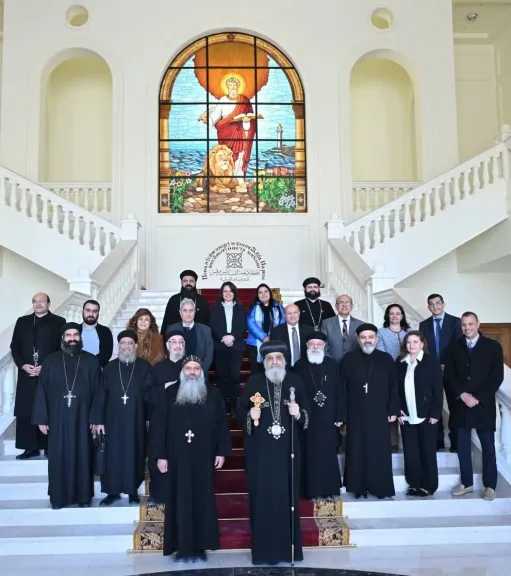 البابا تواضروس يلتقي مديري المعاهد الكنسية بأكاديمية مارمرقس 