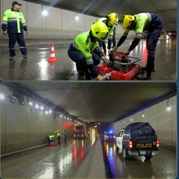 الشرطة تواصل جهود مساعدة المواطنين في مواجهة الطقس السيئ 