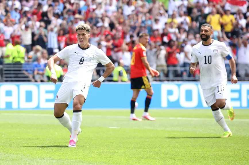 منتخب مصر يتقدم على بلجيكا بهدف إمام عاشور في الشوط الأول بمونديال 2026 