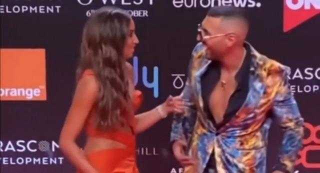 بالصورة.. دينا الشربينى تحضر افتتاح الجونة السينمائى برفقة حسن أبو الروس