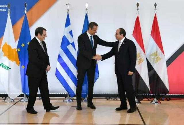 انطلاق جلسات القمة الثلاثية بين مصر وقبرص واليونان