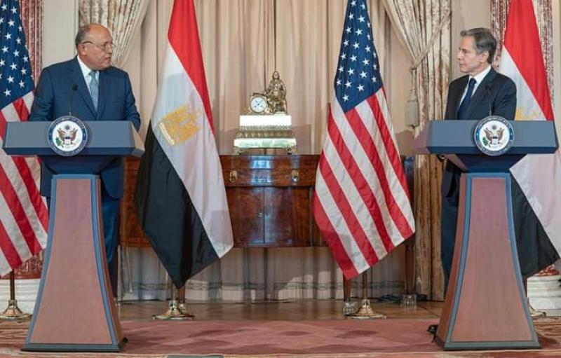 وزير الخارجية المصري ونظيره الأمريكي 