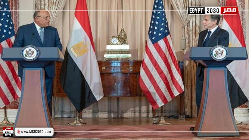 وزير الخارجية المصري ونظيره الأمريكي 