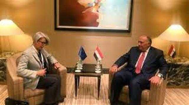 وزير الخارجية يبحث مع مبعوثة الاتحاد الأوروبي السد الإثيوبي