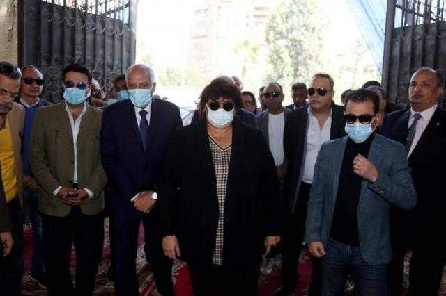وزيرة الثقافة ومحافظ الجيزة يضعان  حجر أساس  مشروع تطوير مسرح السامر