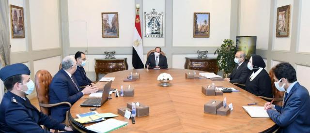 الرئيس السيسي خلال الاجتماع