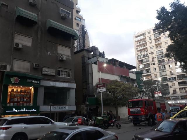 حريق مطعم شهير بالمهندسين