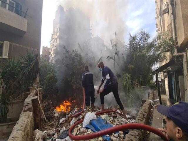 السيطرة على حريق مخلفات بقطعة أرض فضاء بإمبابة