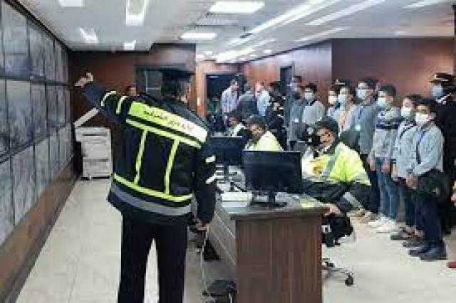 زيارة طلاب المدارس لإدارة مرور بني سويف