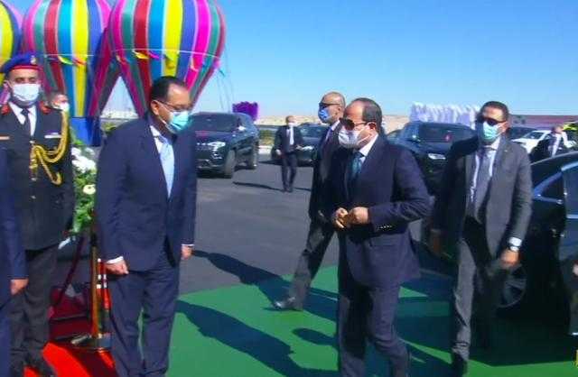 بالفيديو.. السيسي يشهد افتتاح محور الشهيد الرائد ”باسم فكري”