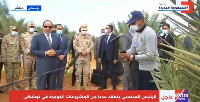 السيسي يقوم بجولة تفقدية في توشكى - فيديو