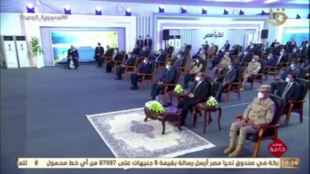 السيسي يستمع إلى آيات من القرآن الكريم خلال افتتاح عدد من المشروعات بالصعيد