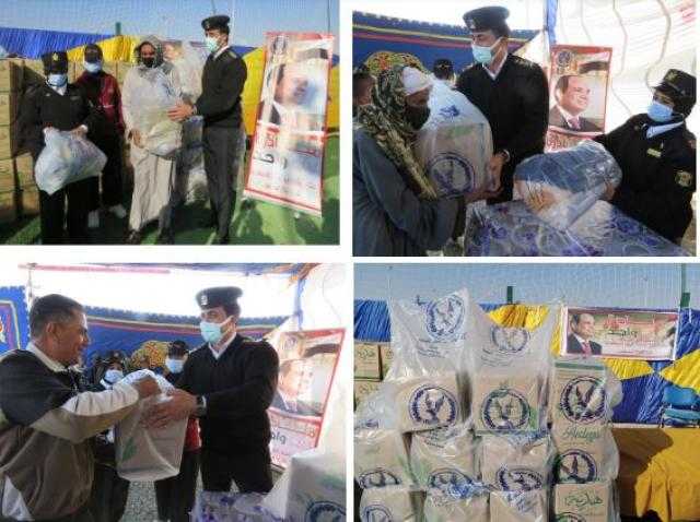 الداخلية توزع البطاطين على أهالي قريتي جده وعدن بالوادي الجديد