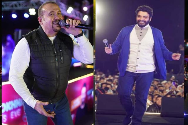 النجمان حميد الشاعري وهشام عباس
