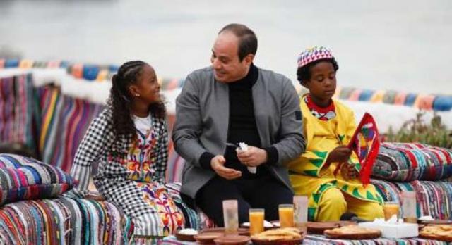 الرئيس السيسي في النوبة