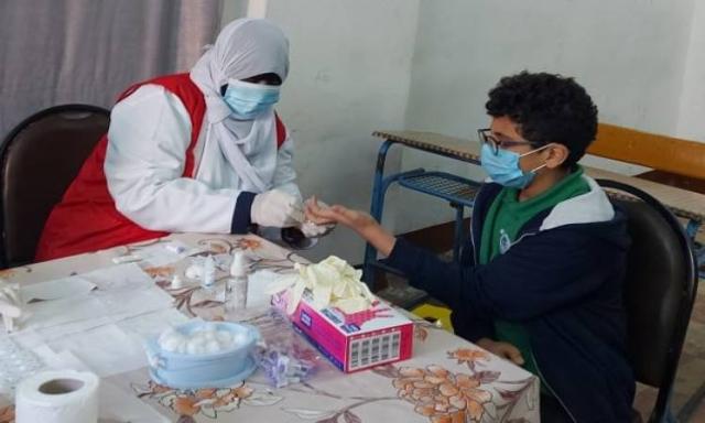 فحص طلاب إعدادي ضمن مبادرة الكشف عن فيروس سي