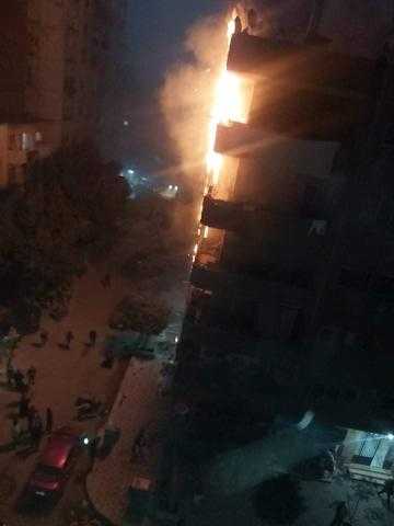 حريق يلتهم مدخنة مطعم مشويات شهير في حلوان