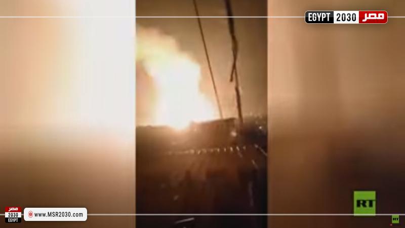 لحظة القصف على غزة