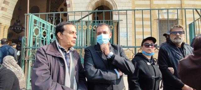 شاهد.. الصور الأولى من جنازة الفنان أحمد الحجار