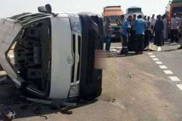 إصابة 16 شخصًا في انقلاب ميكروباص بأطفيح