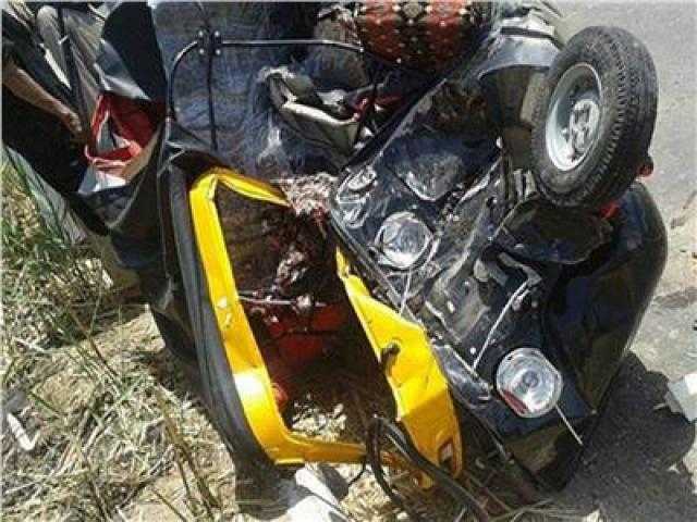 مصرع  شخص وإصابة 2 آخرين في حادث تصادم بكفر الشيخ