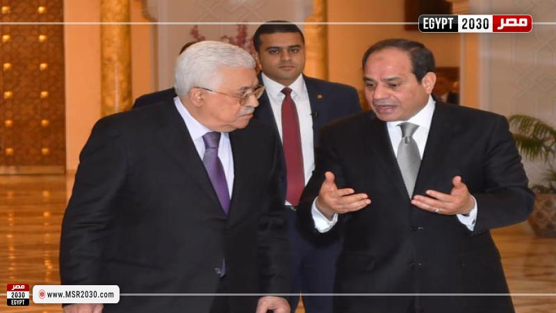 الرئيس السيسي ونظيره الفلسطيني