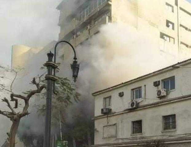 حريق هائل بالمعهد القومي للكبد