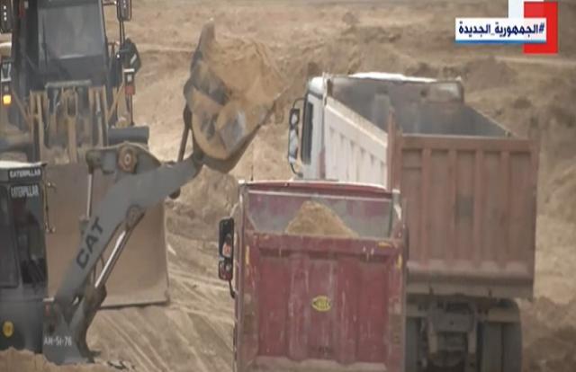 وضع الأساسات في مدينة ”دار مصر 3” بشمال قطاع غزة (فيديو)