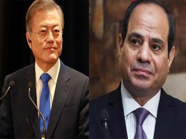 السيسي ورئيس كوريا الجنوبية 