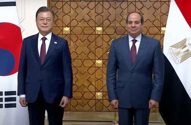 السيسي ونظيره الكوري الجنوبي