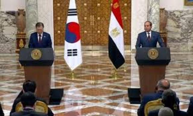 الرئيس السيسي ونظيره الكوري 