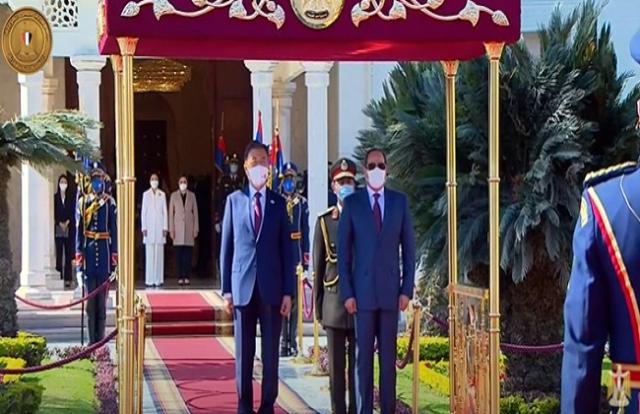 مراسم استقبال رسمية لرئيس كوريا الجنوبية بقصر الاتحادية