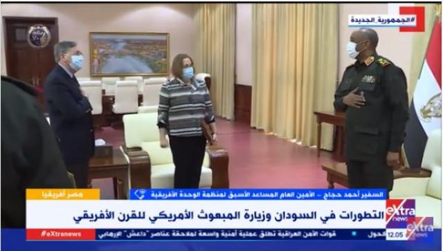 جانب من زيارة المبعوث الأمريكي إلى السودان