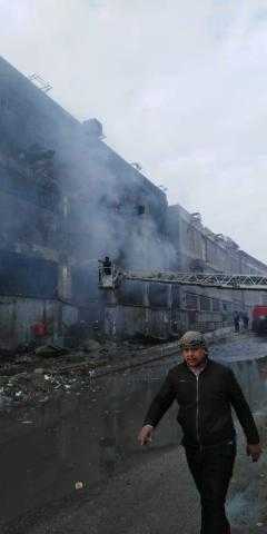 حريق ضخم يلتهم مصنع ملابس بجوار نزلة الدائري بقليوب (صور )