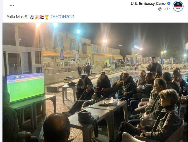 ”يلا مصر”.. السفير الأمريكي بالقاهرة يدعم الفراعنة بنهائي أمم إفريقيا