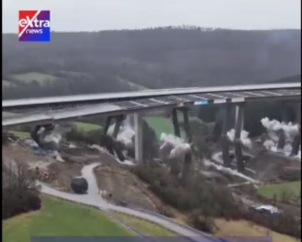 لأول مرة.. نسف جسر لطريق سريع في ألمانيا بالمتفجرات - فيديو