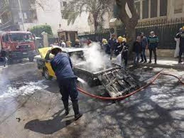 إصابة سائق فى حريق سيارة صورة أرشيفية