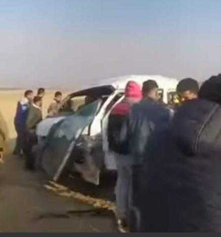إصابة 14 شخصًا في حادث مروع على طريق «الفيوم - القاهرة»