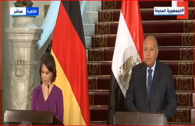 بث مباشر.. مؤتمر صحفي لـ سامح شكري ووزيرة الخارجية الألمانية