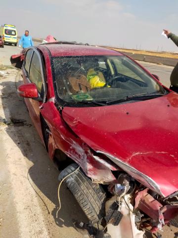 حادث إنقلاب سيارة بمنطقة القاهرة الجديدة