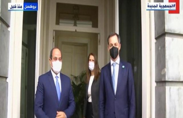 السيسي يلتقي رئيس وزراء بلجيكا على هامش القمة الإفريقية الأوروبية