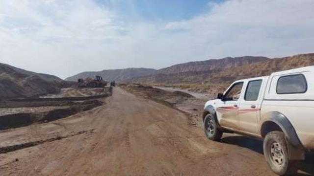 إغلاق الطريق الصحراوي الشرقي القديم ببني سويف بسبب السيول