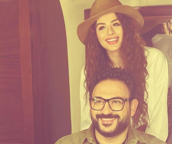 أكرم حسني وهنادي مهنى 