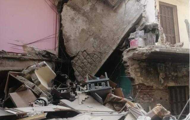 انهيار عقار قديم في حدائق القبة