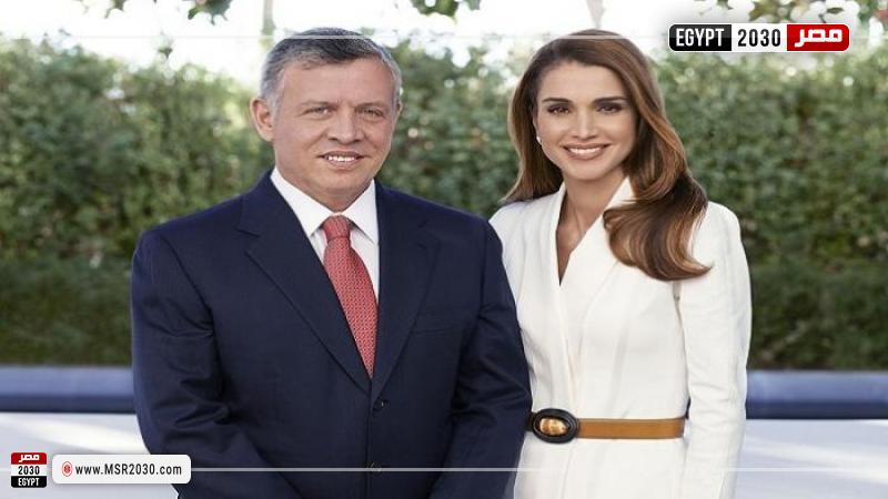 الملك عبد الله وقرينته