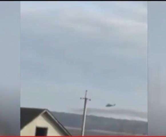 شاهد.. مروحية روسية تقصف العاصمة الأوكرانية كييف