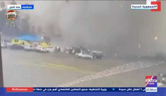 لحظة انفجار مبنى في مدينة خاركيف الأوكرانية «فيديو»