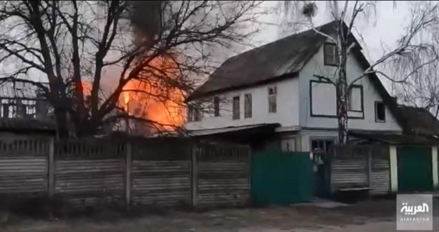 شاهد.. آثار القصف الروسي للعاصمة الأوكرانية كييف