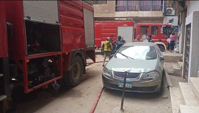 السيطرة على حريق شب بعقار مكون من 12 طابقًا بفيصل «صور»